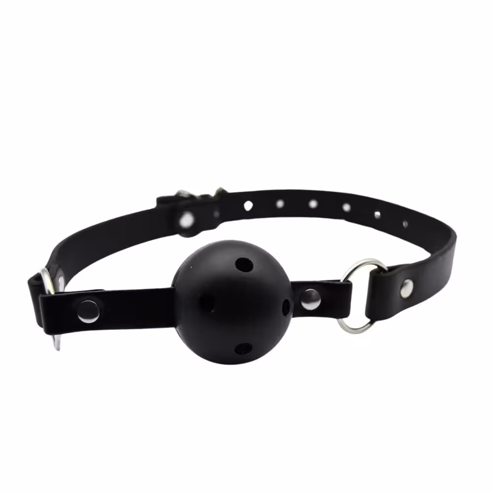 Bound to Play Breathable Ball Gag Black image 2