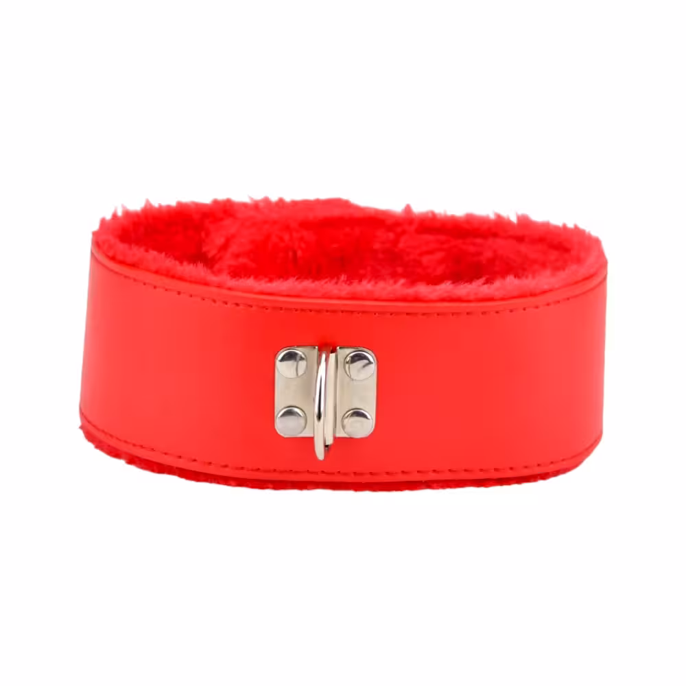 Bound to Please Furry Collar with Leash Red image 4