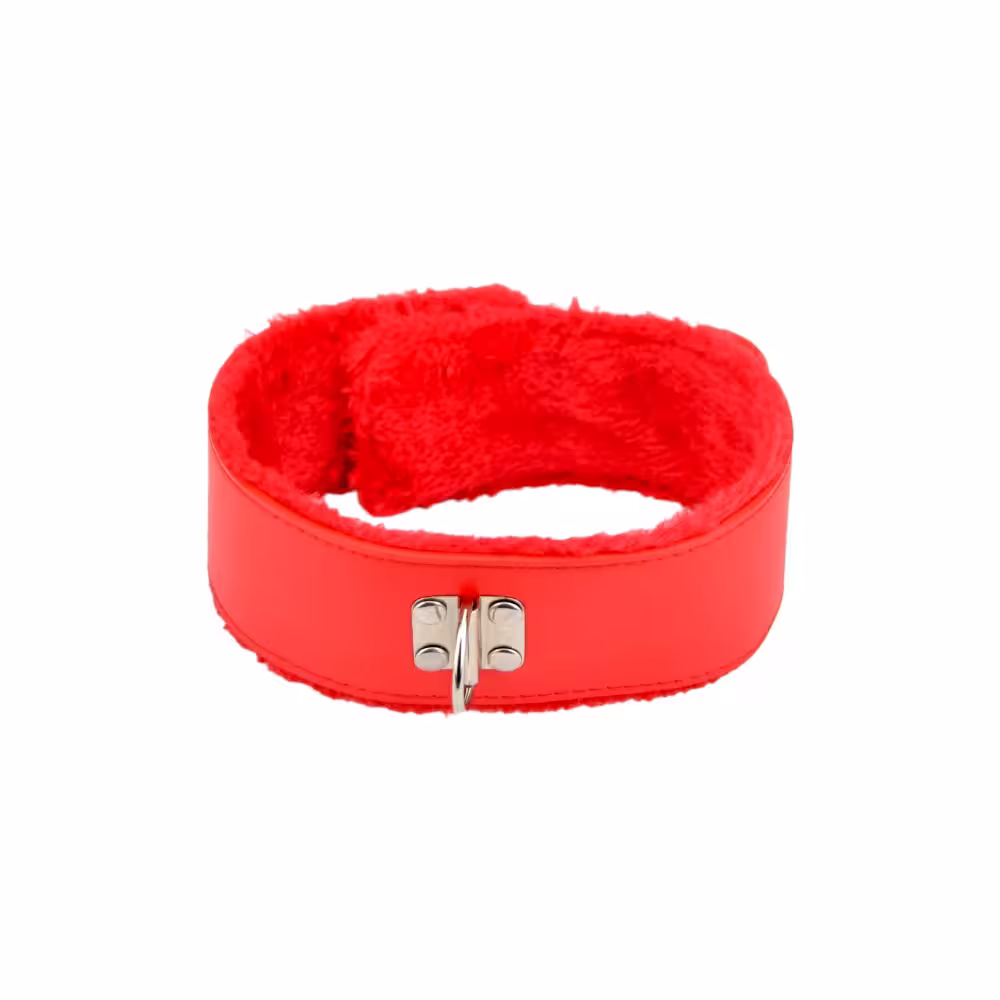 Bound to Please Furry Collar with Leash Red image 5