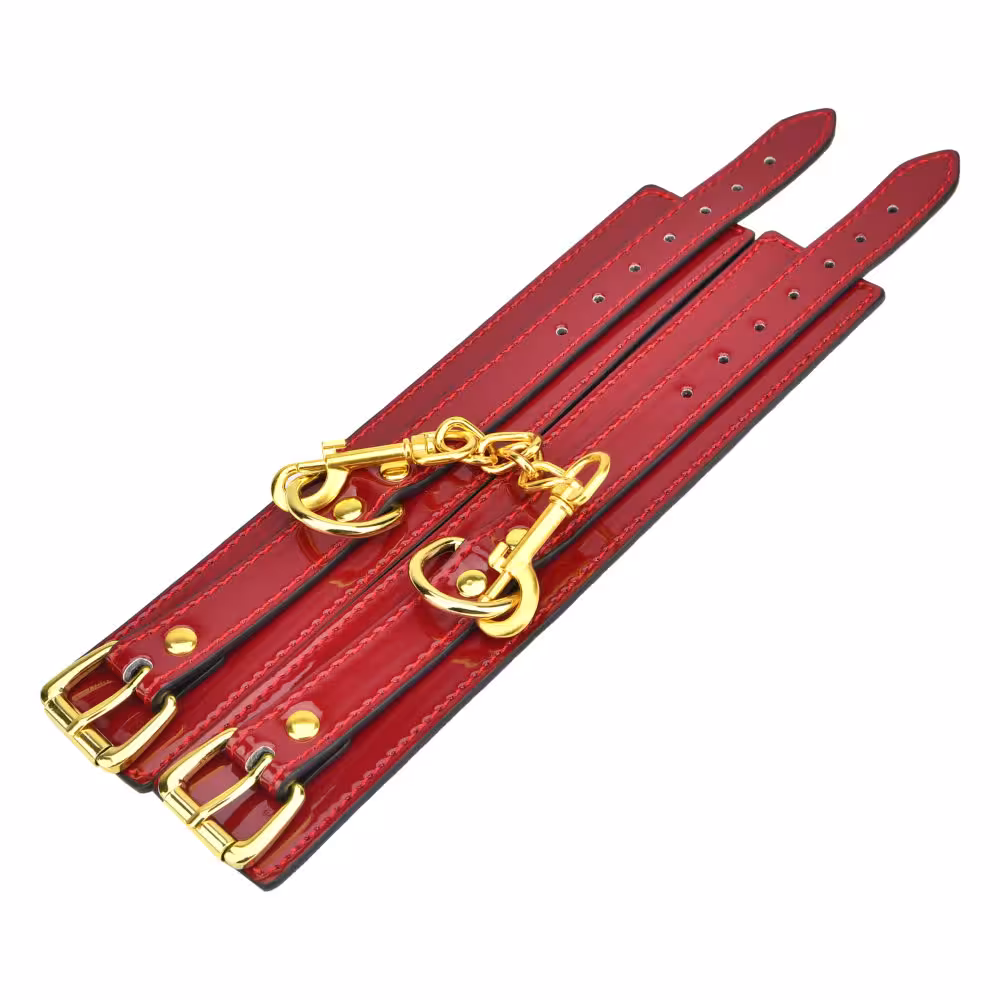Bound to Please Red Wrist Cuffs image 2