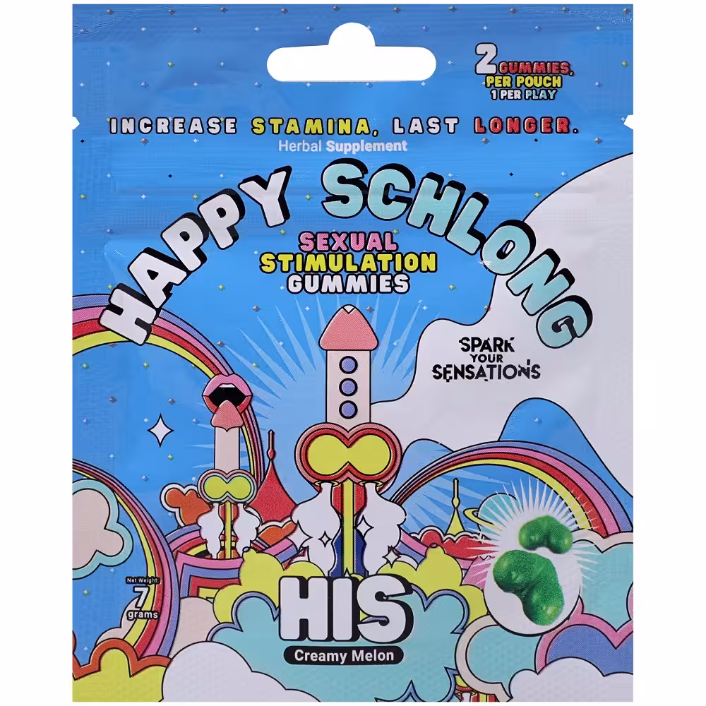 Happy Schlong (His) Sexual Stimulation Gummies (2 pack) image 2