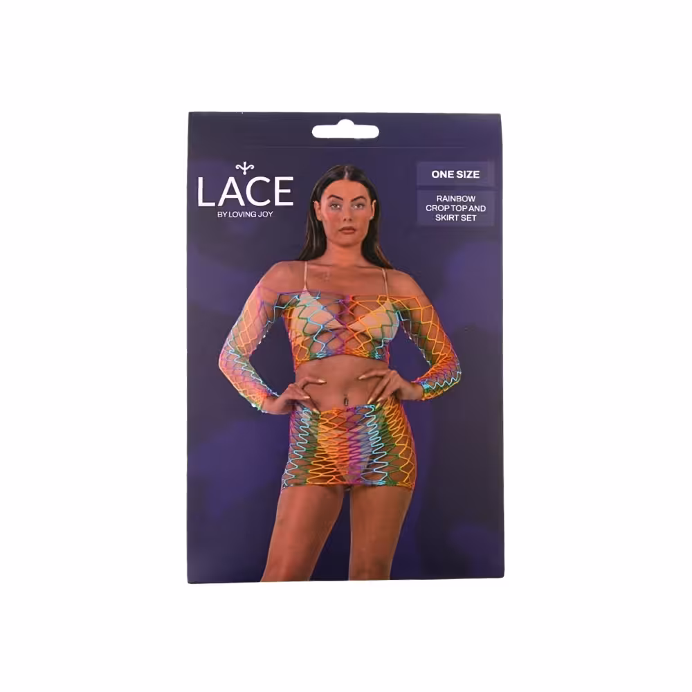 Lace by LJ Rainbow Crop Top and Skirt Set image 5
