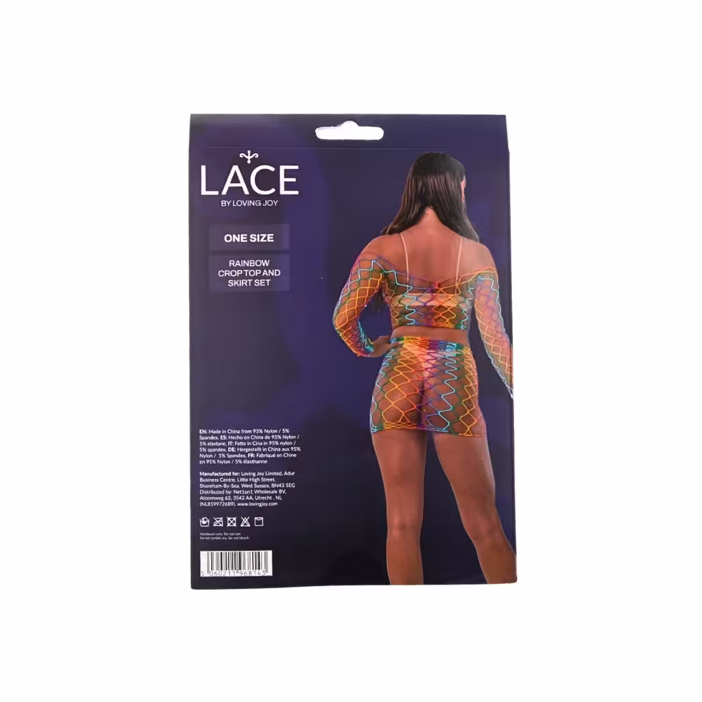 Lace by LJ Rainbow Crop Top and Skirt Set image 6