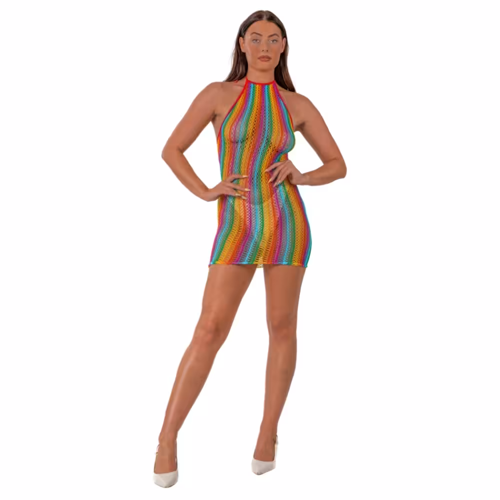 Lace by LJ Rainbow Halter Neck Dress image 2