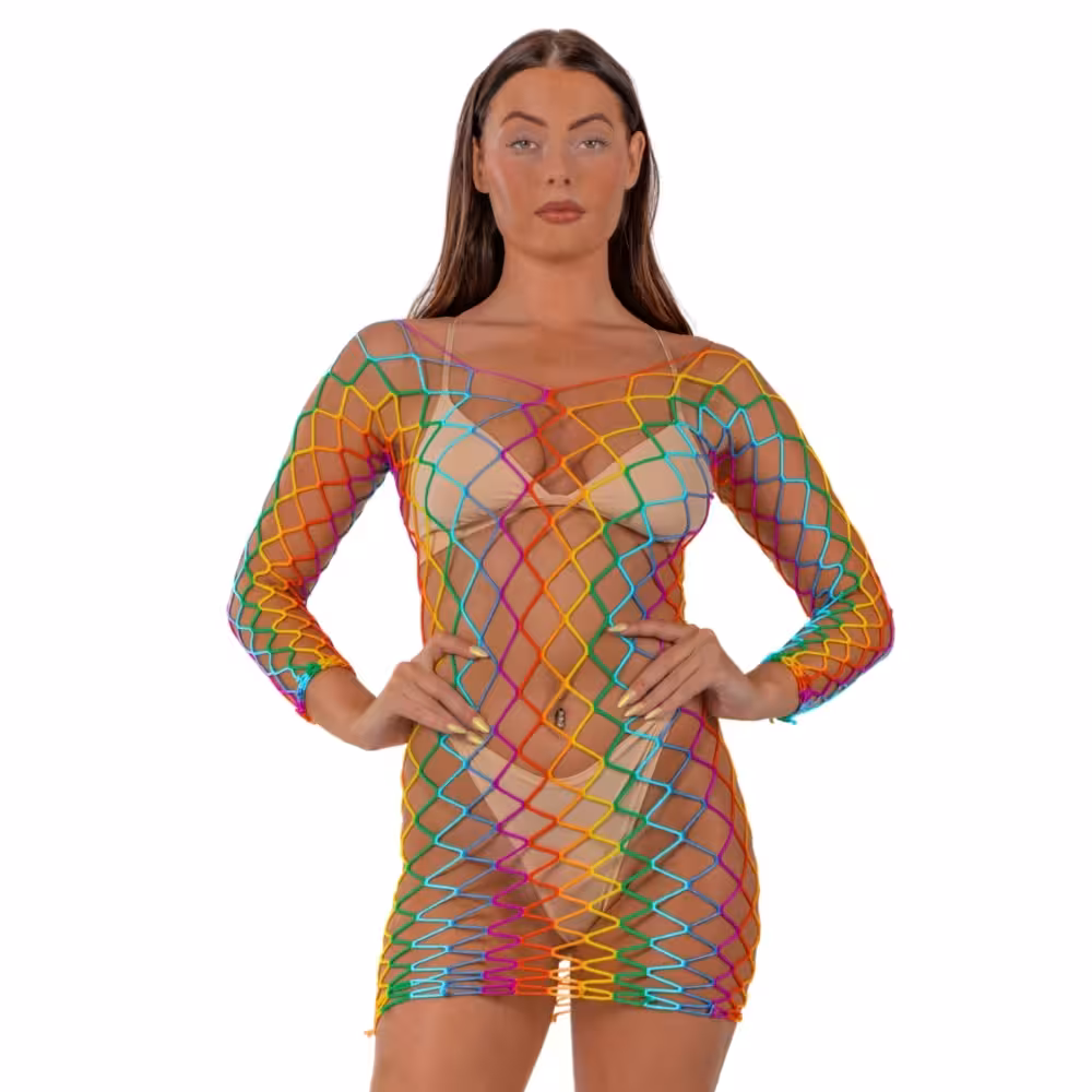 Lace by LJ Rainbow Long Sleeved Mini Dress image 2