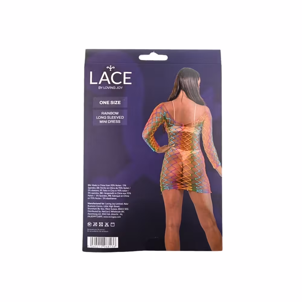 Lace by LJ Rainbow Long Sleeved Mini Dress image 6