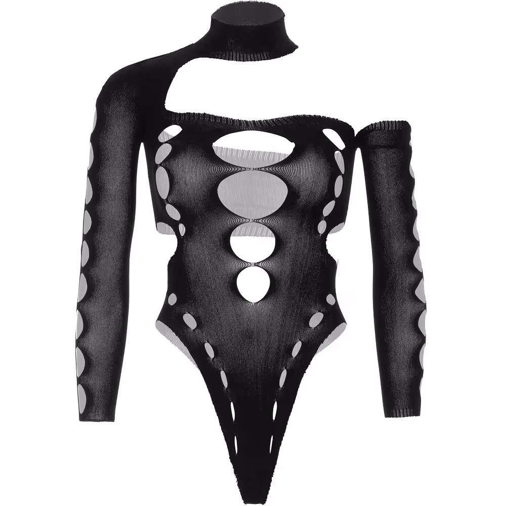 Leg Avenue Cut Out Bodysuit with Thong Back image 8