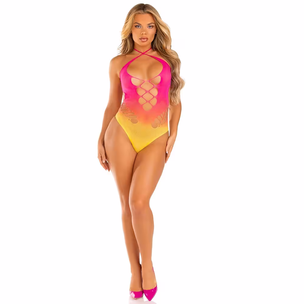 Leg Avenue Seamless Ombre Halter Bodysuit image 5