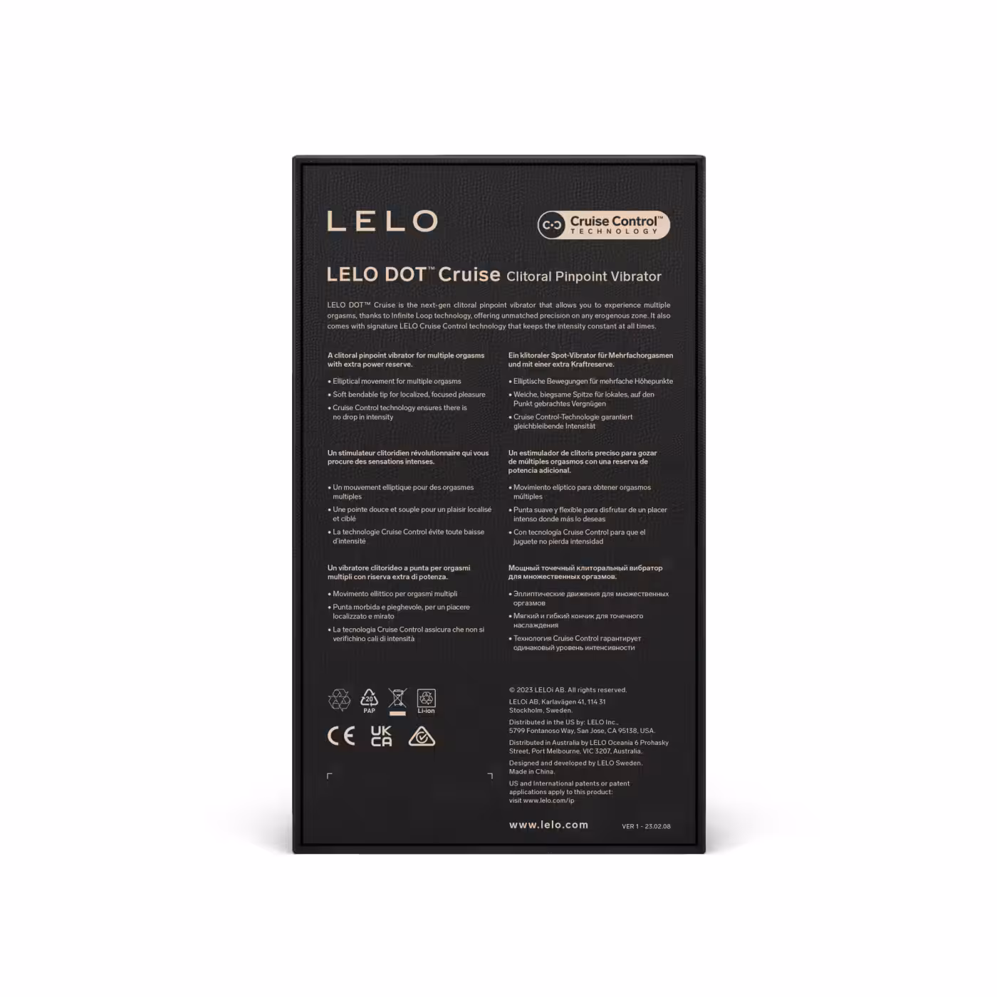 LELO Dot Cruise Clitoral Vibrator Peach Please image 5