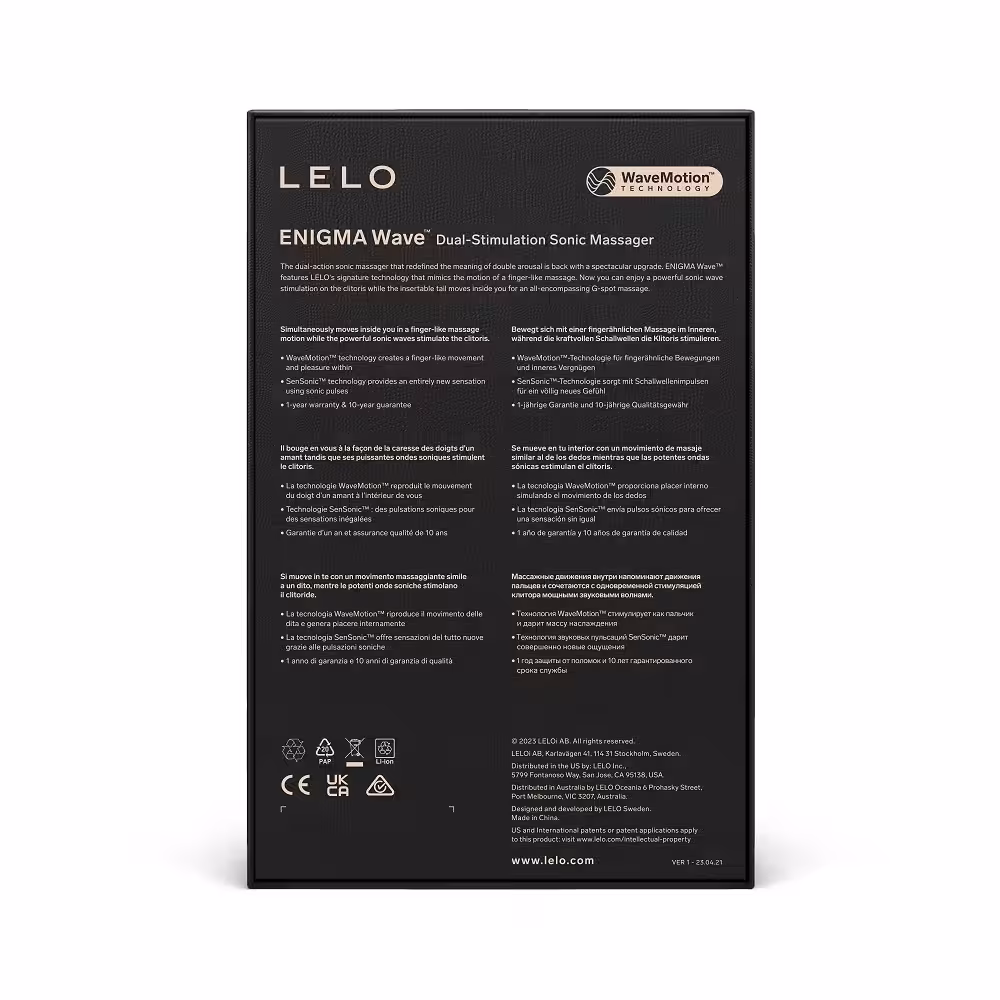 LELO Enigma Wave Dual Stimulation Sonic Massager Black image 5