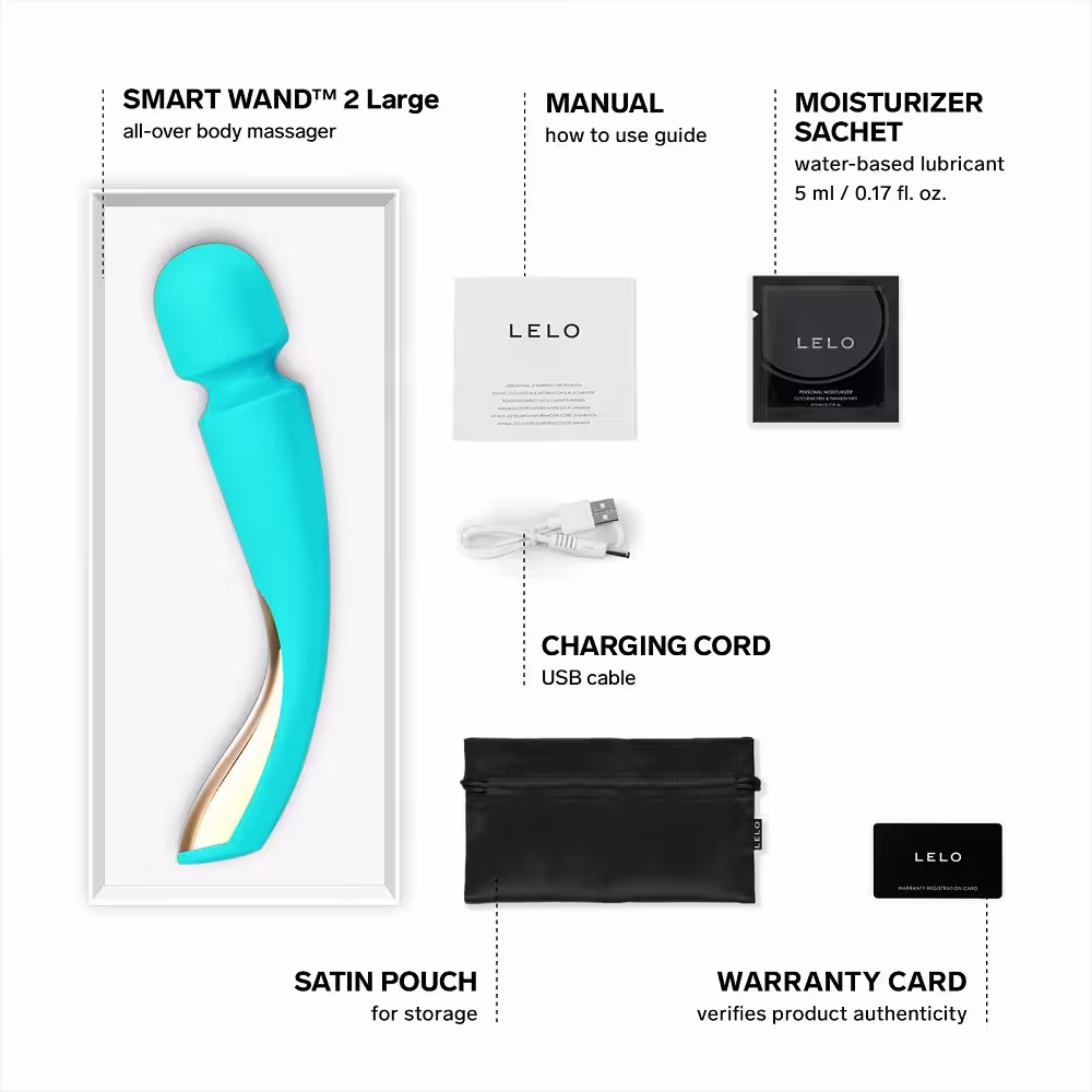 LELO Smart Wand 2 Large Aqua image 7