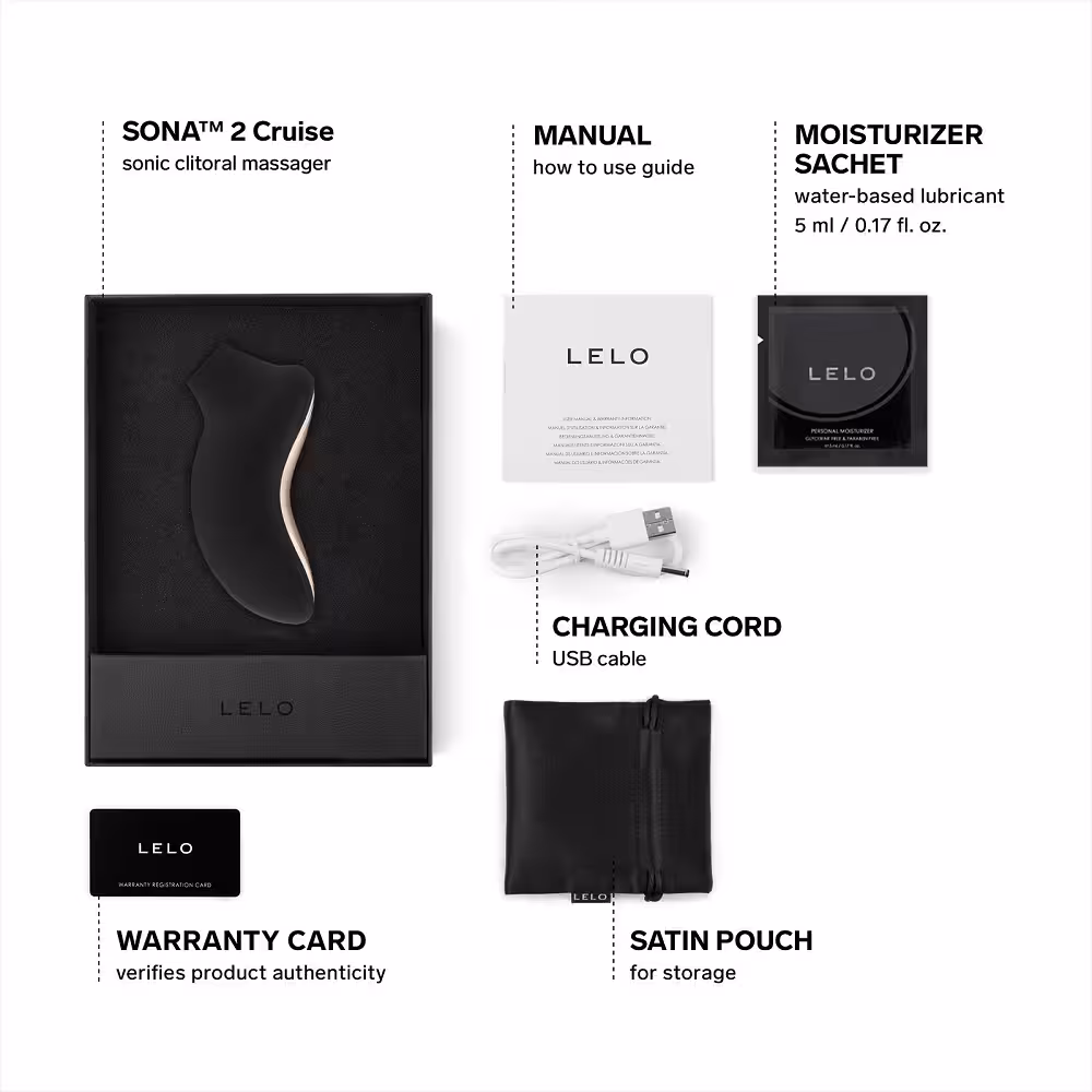 LELO SONA 2 Cruise Clitoral Massager Black image 6
