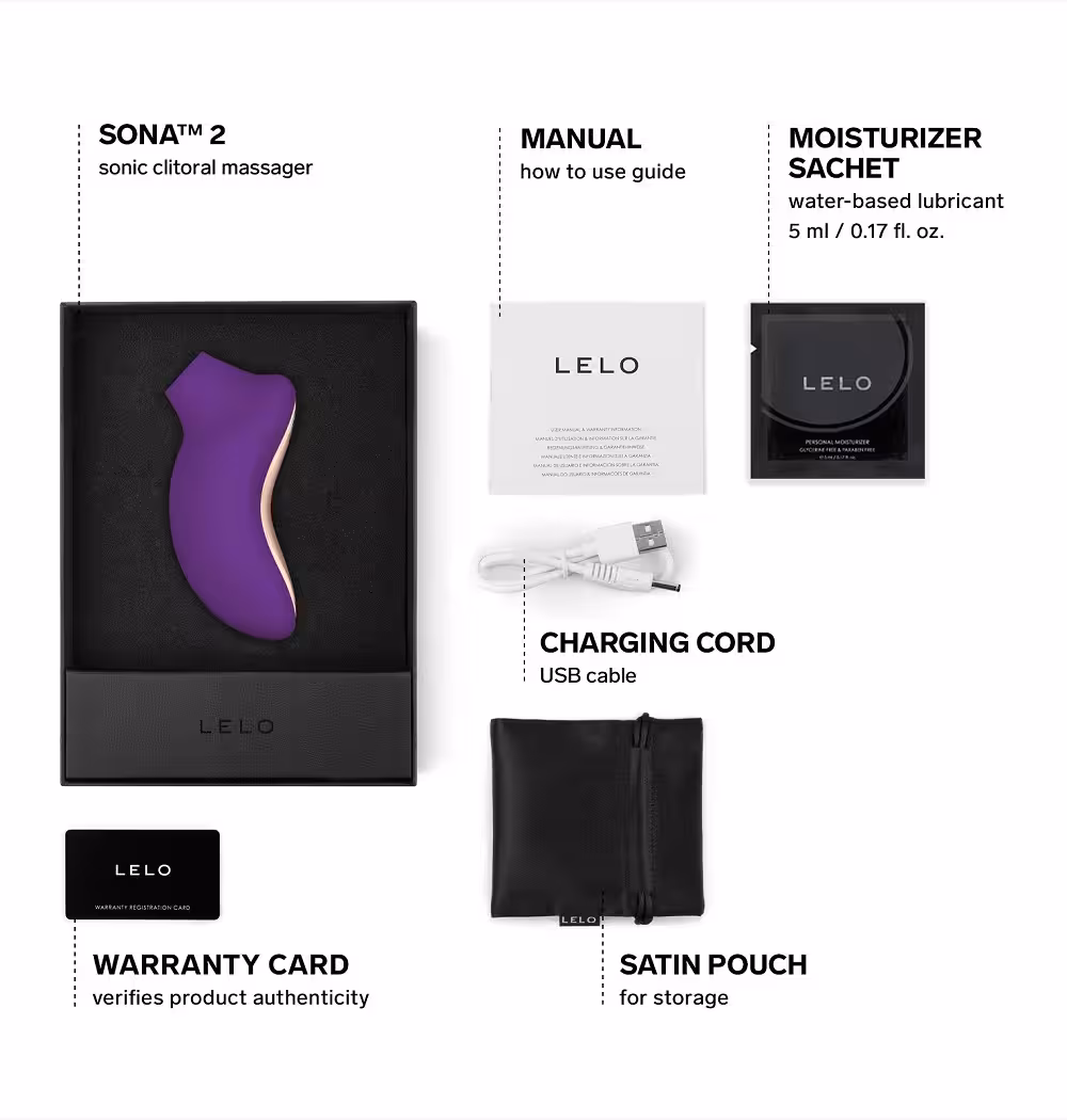 LELO SONA 2 Sonic Clitoral Massager - Purple image 6