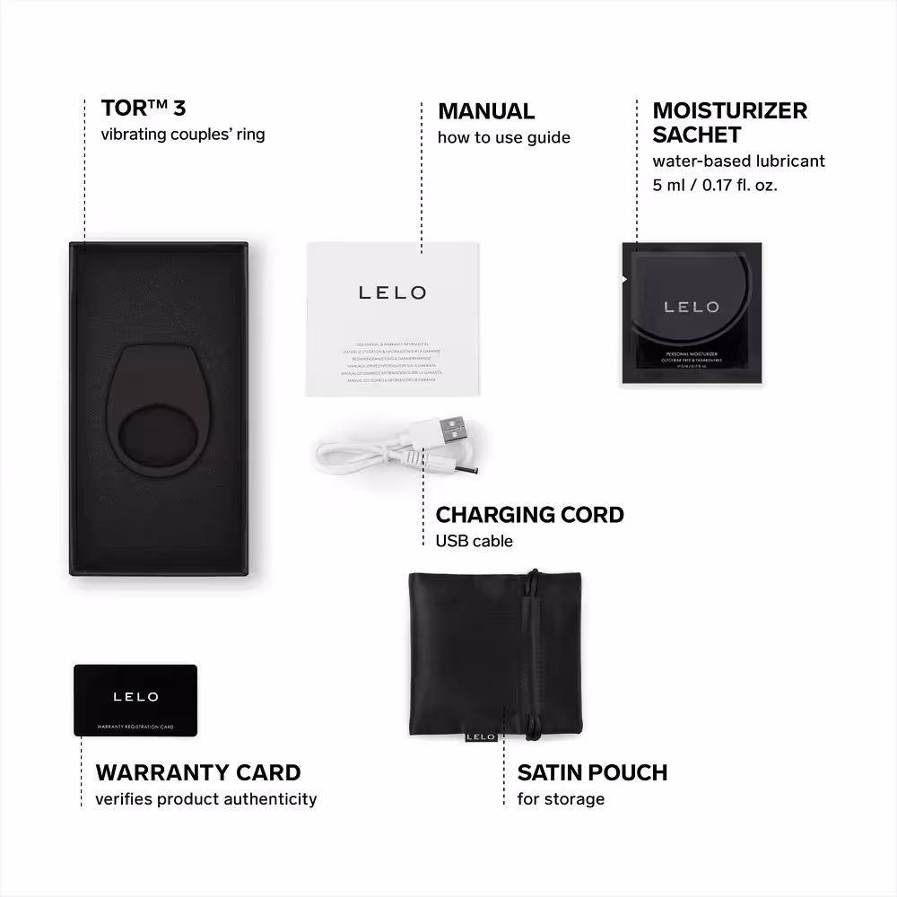 LELO Tor 3 App Controlled Cock Ring Black image 4