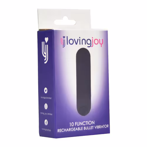 Loving Joy 10 Function Rechargeable Bullet Vibrator Black image 2
