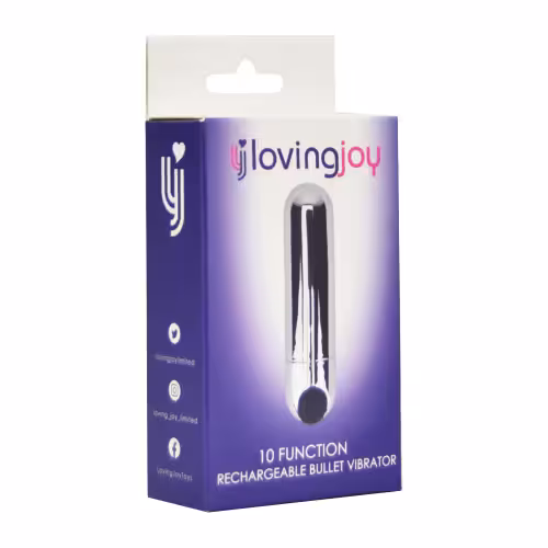 Loving Joy 10 Function Rechargeable Bullet Vibrator Silver image 2