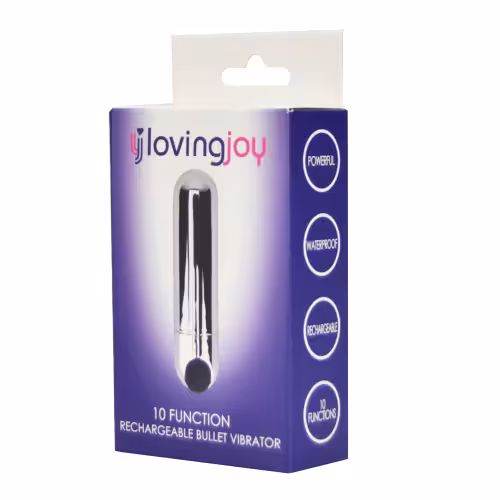 Loving Joy 10 Function Rechargeable Bullet Vibrator Silver image 3