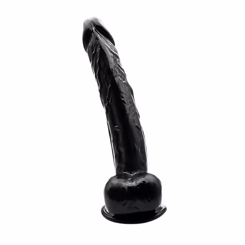 Loving Joy 11 Inch Dildo with Balls Black image 2