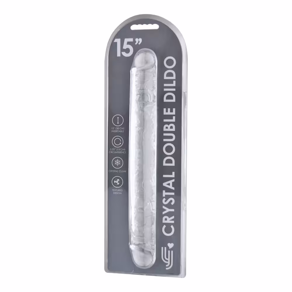 Loving Joy 15 Inch Double Ended Dildo Clear image 5