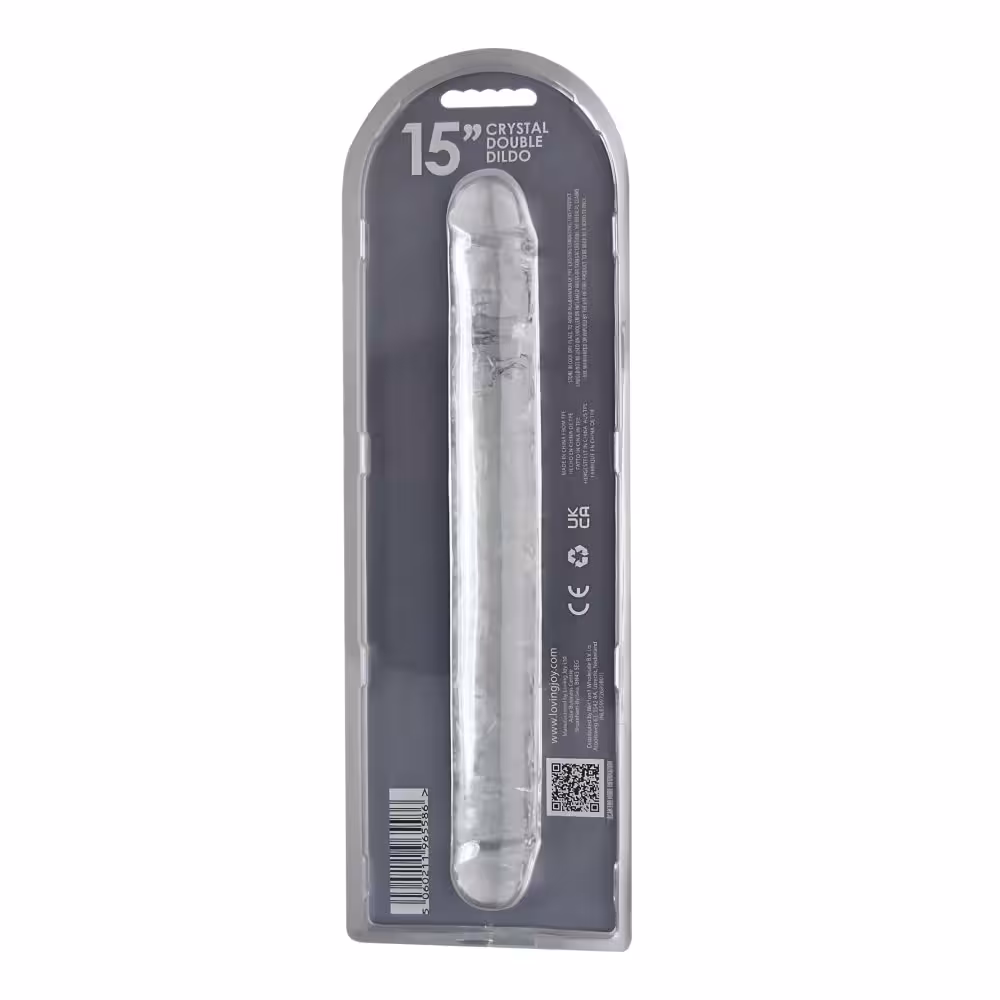 Loving Joy 15 Inch Double Ended Dildo Clear image 6
