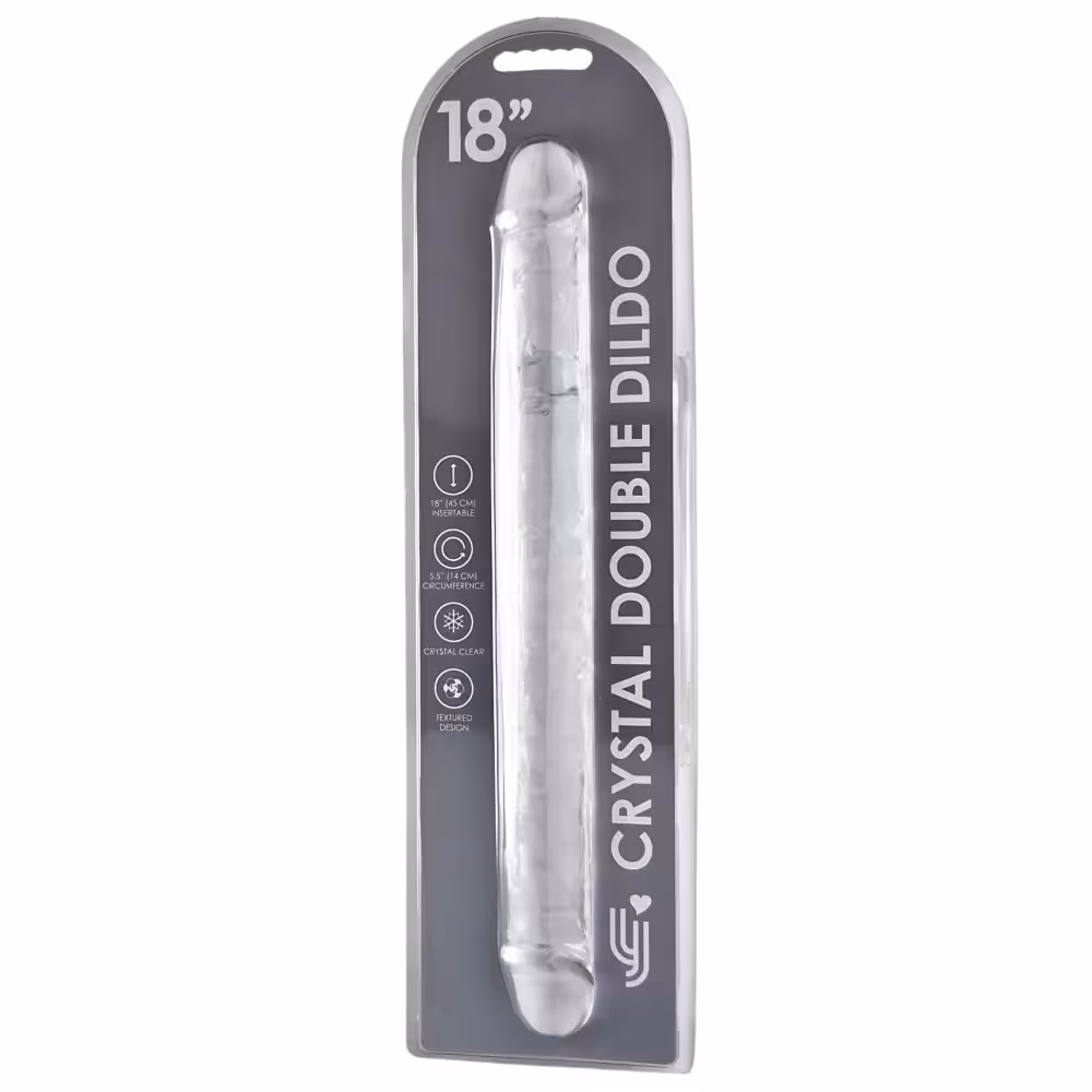 Loving Joy 18 Inch Double Ended Dildo Clear image 4