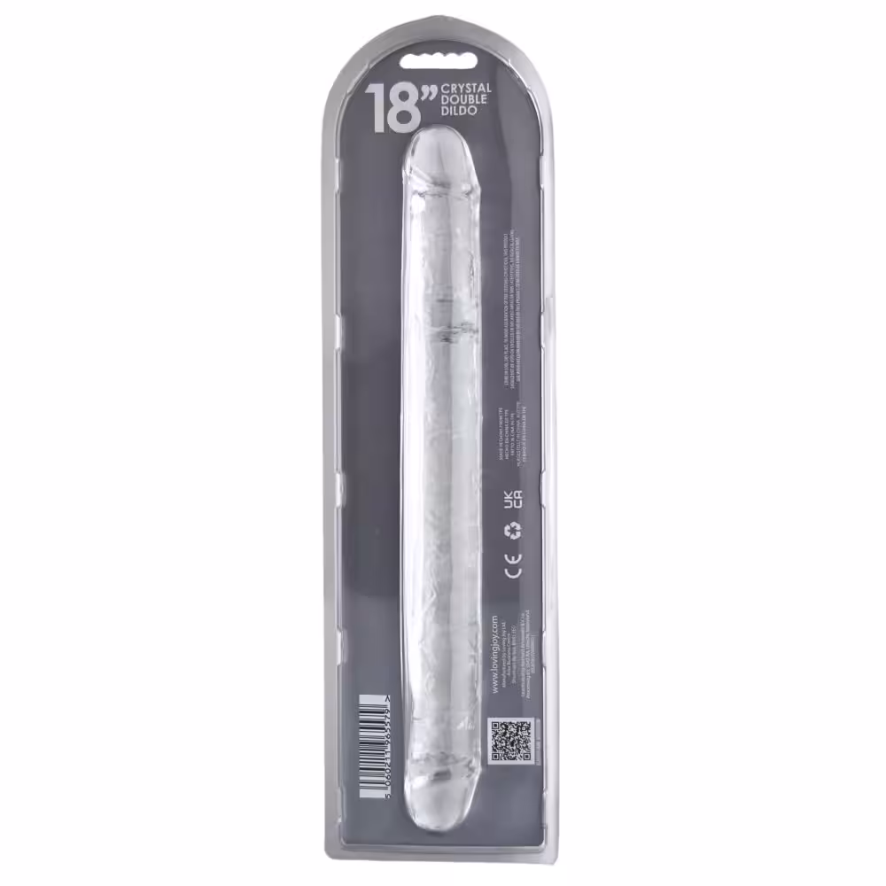 Loving Joy 18 Inch Double Ended Dildo Clear image 5