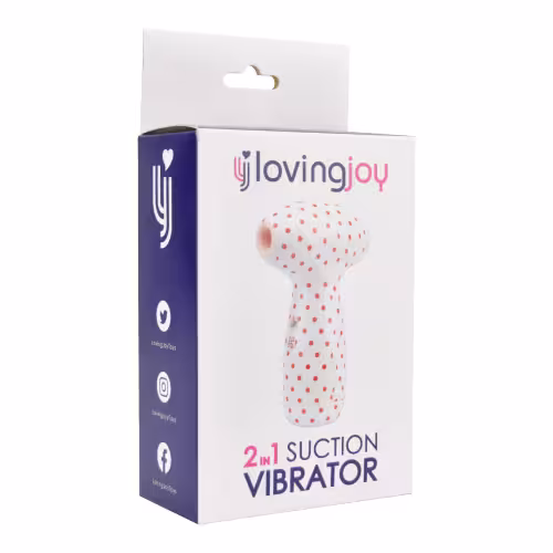 Loving Joy 2 in 1 Suction Vibrator Polka Dot image 6