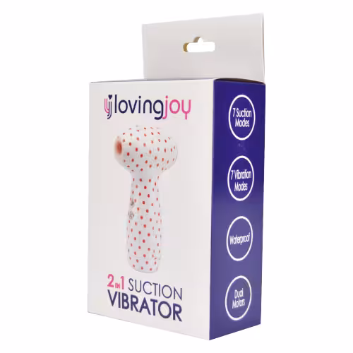Loving Joy 2 in 1 Suction Vibrator Polka Dot image 7