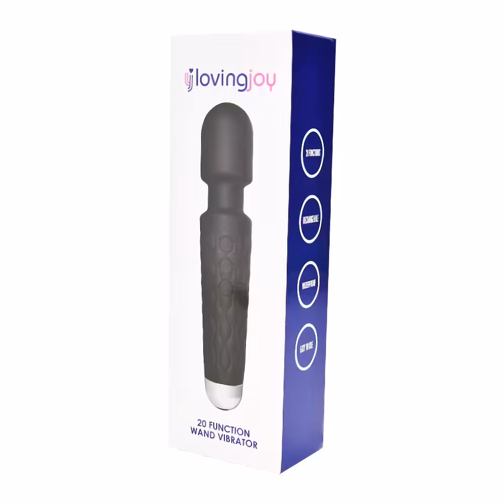 Loving Joy 20 Function Wand Vibrator Black image 5