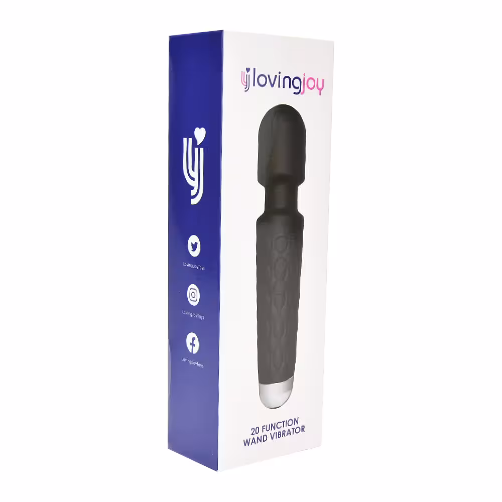 Loving Joy 20 Function Wand Vibrator Black image 6