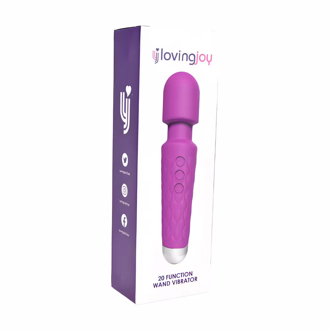 Loving Joy 20 Function Wand Vibrator Purple image 5