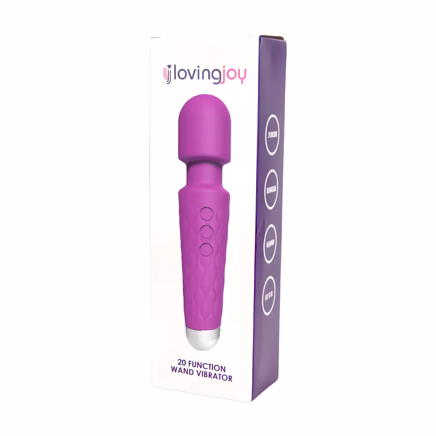Loving Joy 20 Function Wand Vibrator Purple image 6