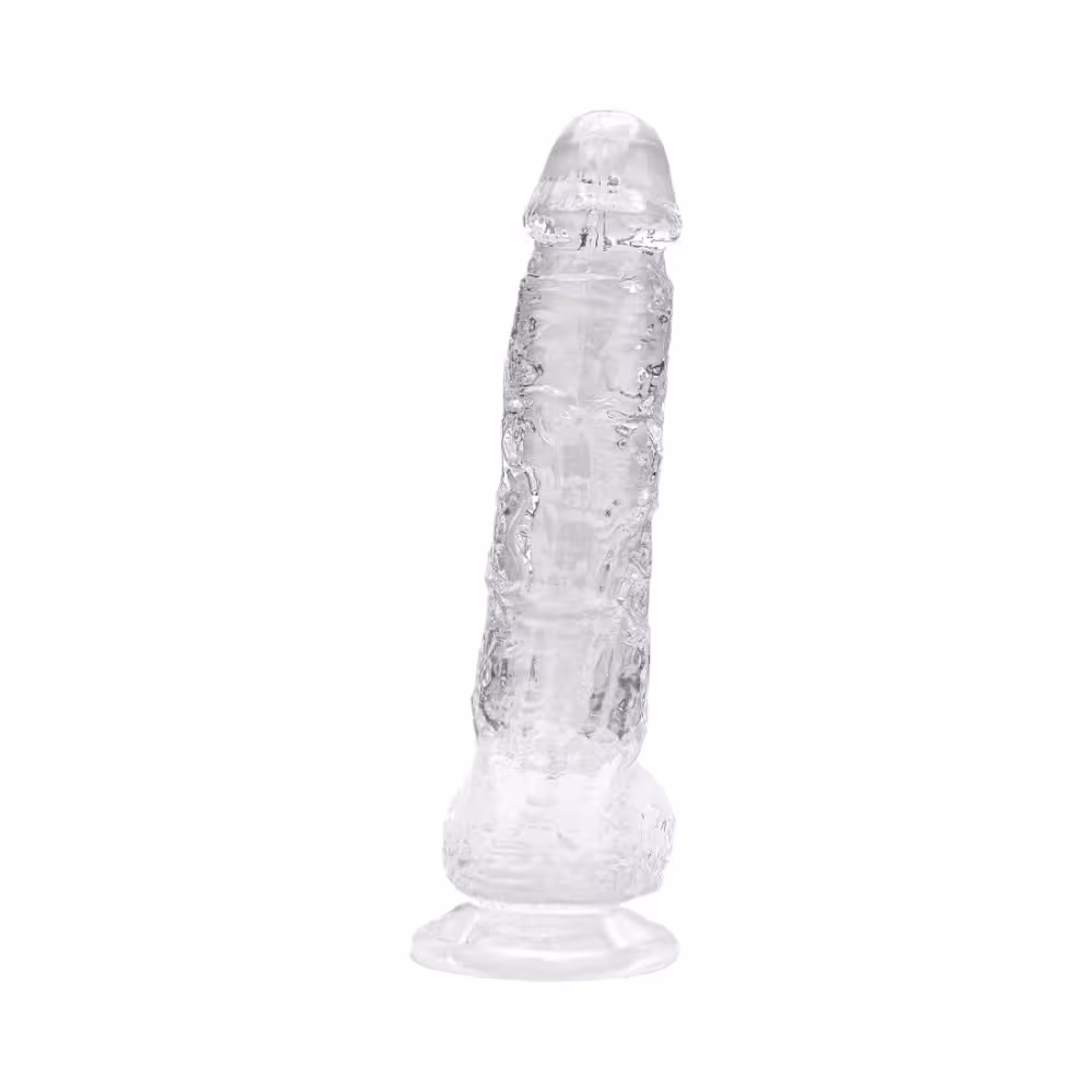 Loving Joy 6 Inch Dildo with Balls Clear image 4