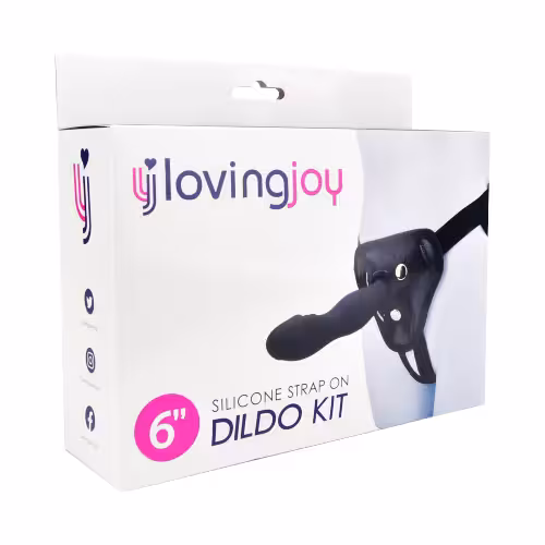 Loving Joy 6 Inch Silicone Strap On Dildo Kit image 7
