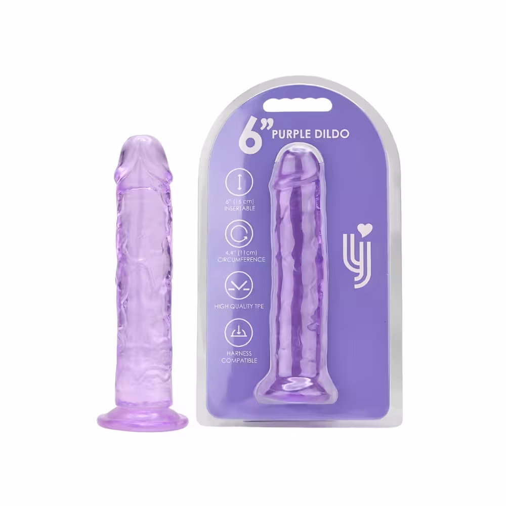 Loving Joy 6 Inch Suction Cup Dildo Purple image 4
