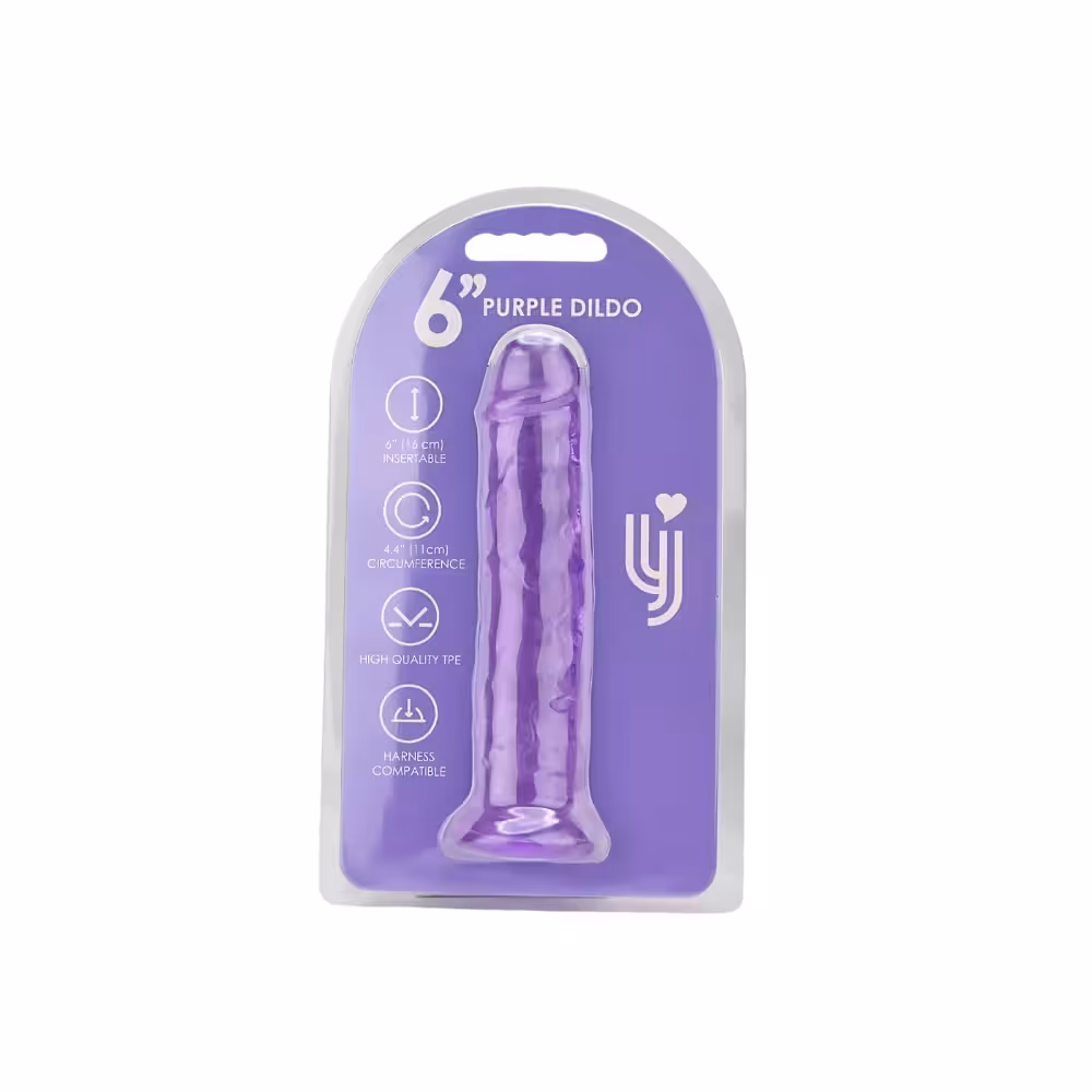 Loving Joy 6 Inch Suction Cup Dildo Purple image 5