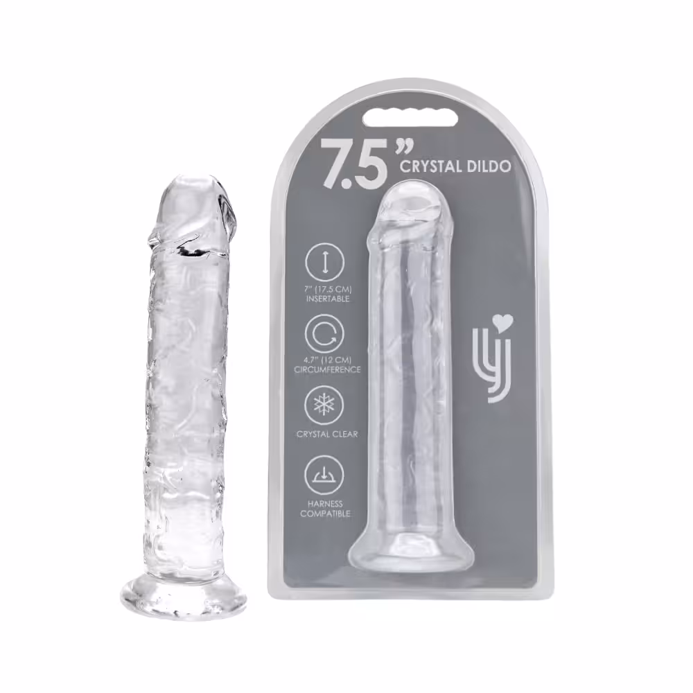 Loving Joy 7.5 Inch Suction Cup Dildo Clear image 5