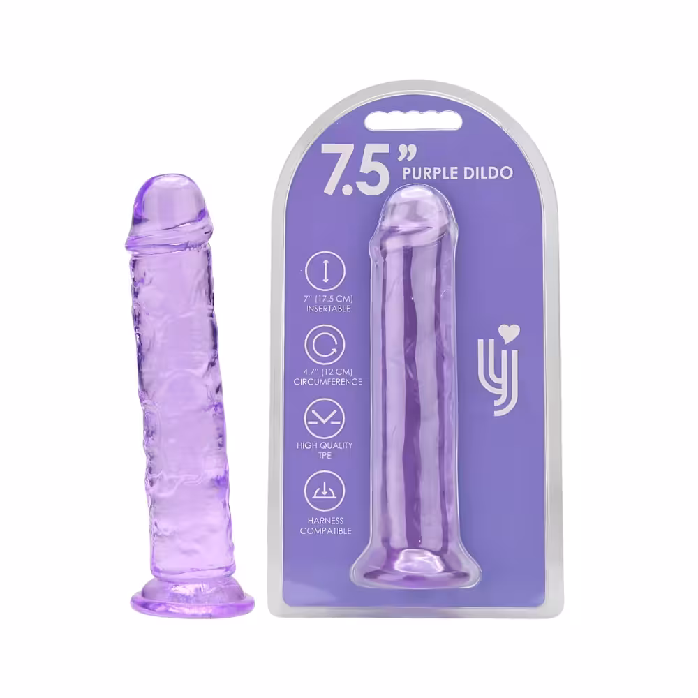 Loving Joy 7.5 Inch Suction Cup Dildo Purple image 5