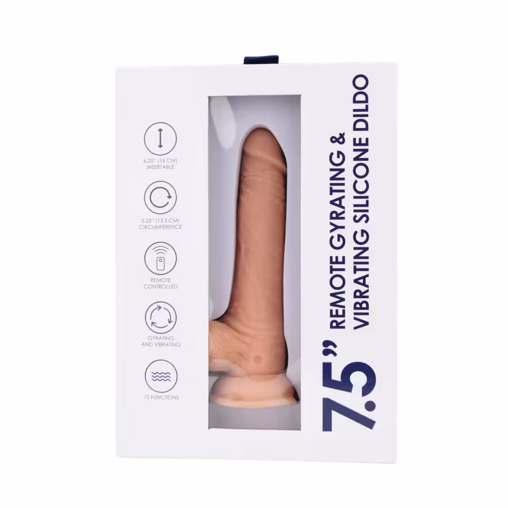 Loving Joy 7.5" Remote Gyrating & Vibrating Silicone Dildo image 6