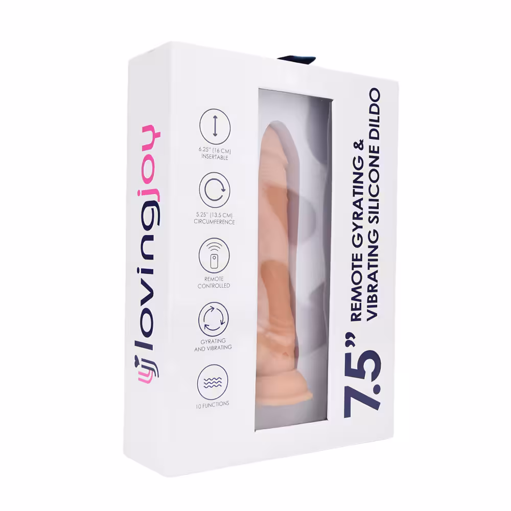 Loving Joy 7.5" Remote Thrusting & Vibrating Silicone Dildo image 5