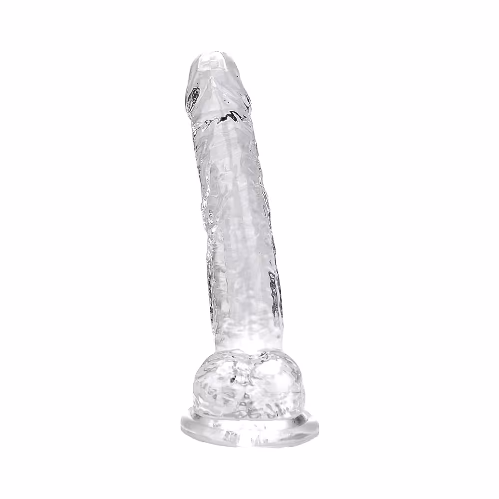 Loving Joy 7 Inch Dildo with Balls Clear image 3