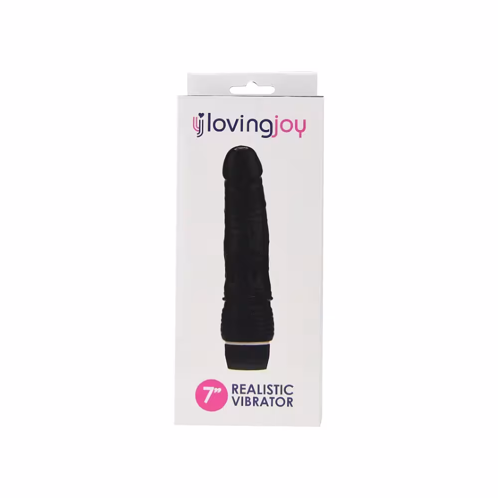 Loving Joy 7 inch Realistic Vibrator Black image 6