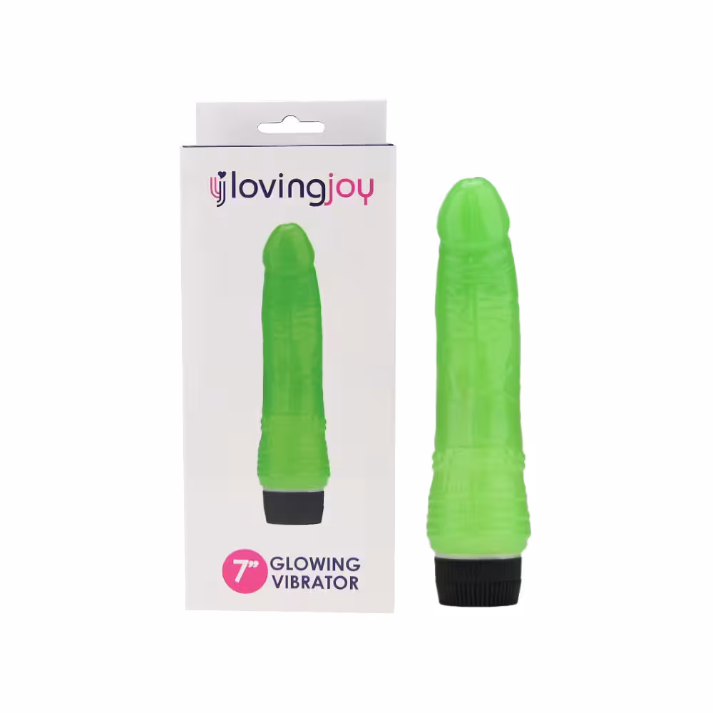 Loving Joy 7 inch Realistic Vibrator Glow in the Dark image 5