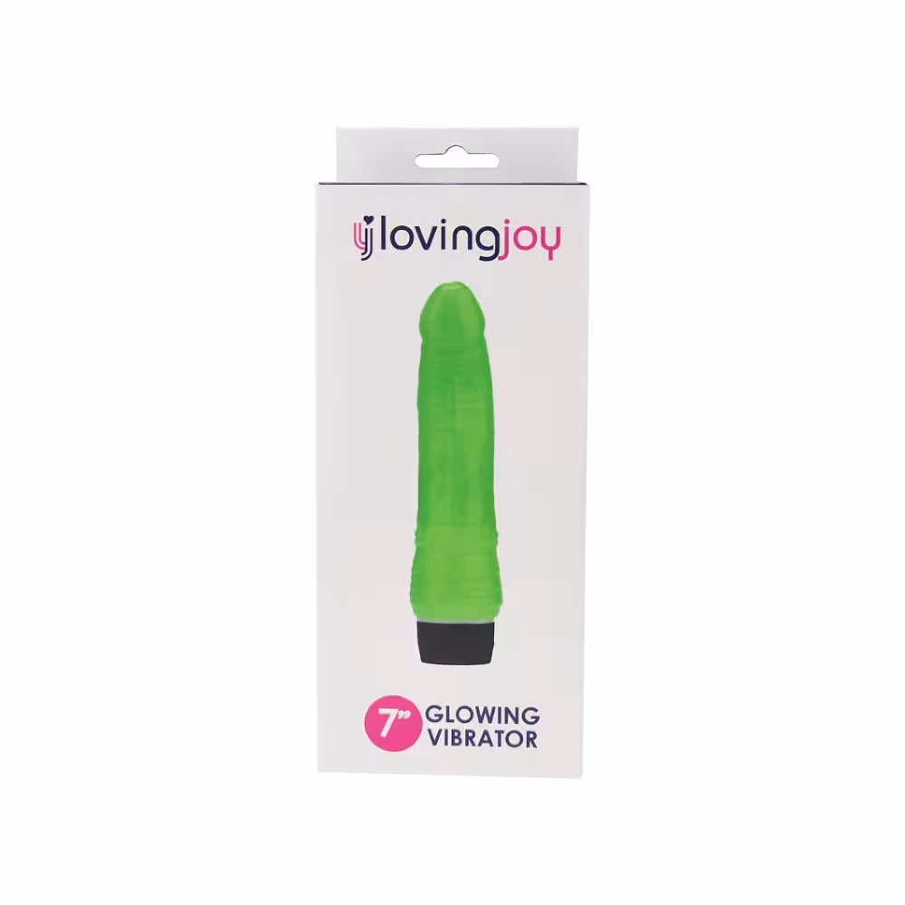 Loving Joy 7 inch Realistic Vibrator Glow in the Dark image 6