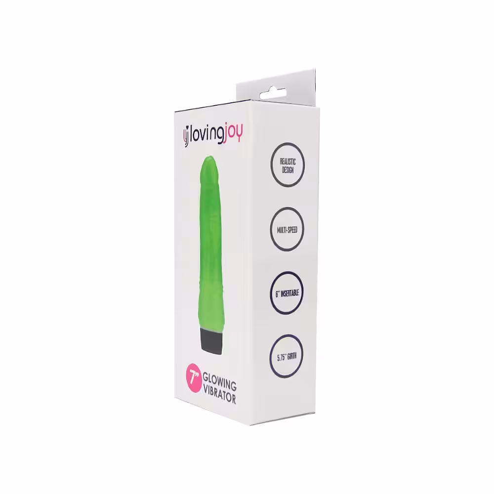 Loving Joy 7 inch Realistic Vibrator Glow in the Dark image 7