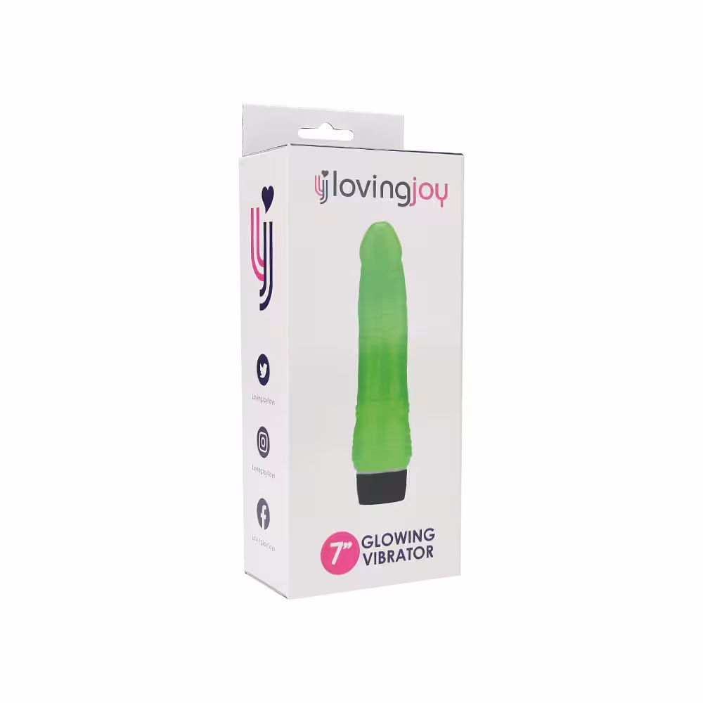 Loving Joy 7 inch Realistic Vibrator Glow in the Dark image 8