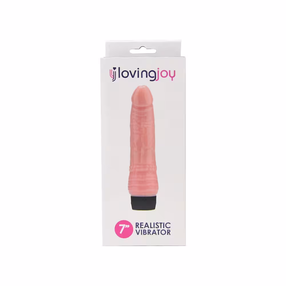 Loving Joy 7 inch Realistic Vibrator Vanilla image 5