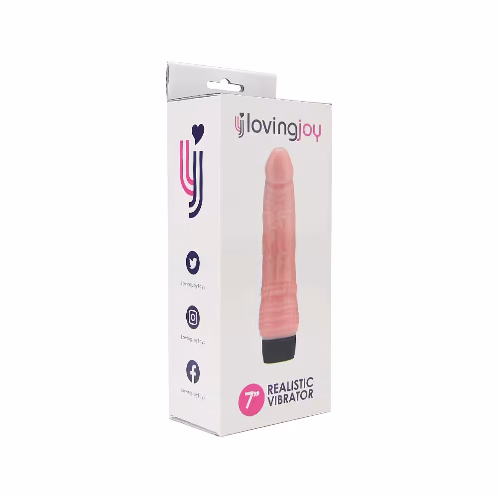 Loving Joy 7 inch Realistic Vibrator Vanilla image 6