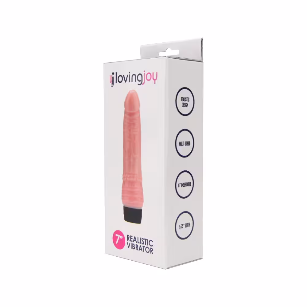 Loving Joy 7 inch Realistic Vibrator Vanilla image 7