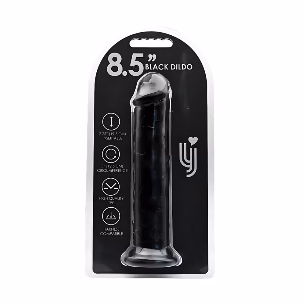 Loving Joy 8.5 Inch Suction Cup Dildo Black image 5